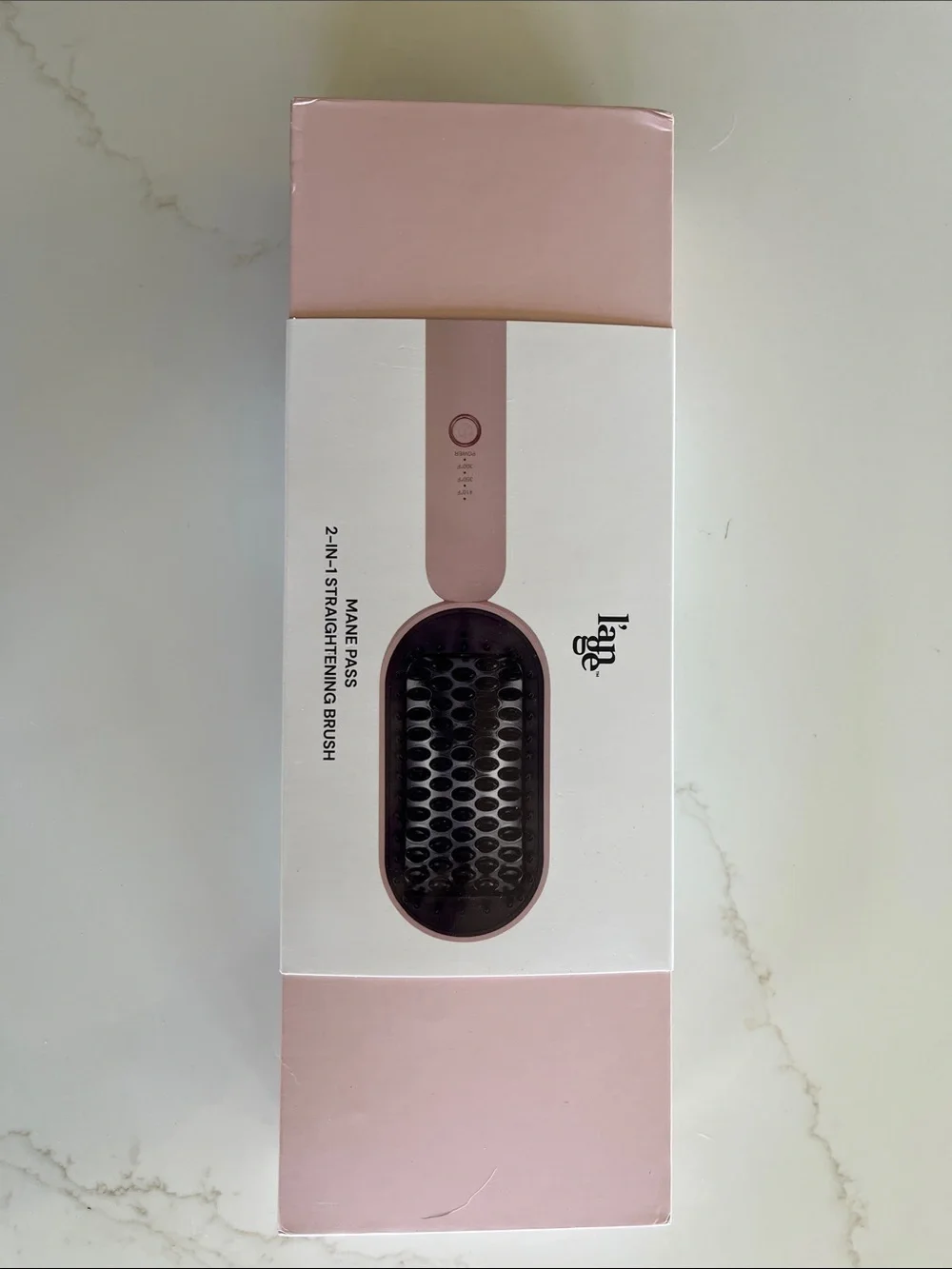 New Lange Rose Gold Mini Hair Straightener Brush